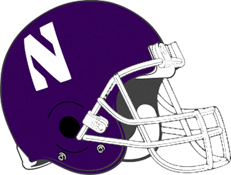 Northwestern Wildcats 1981-1992 Helmet iron on paper